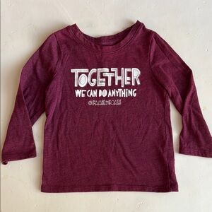 Cat & Jack Burgundy Long Sleeve Shirt 18 Months